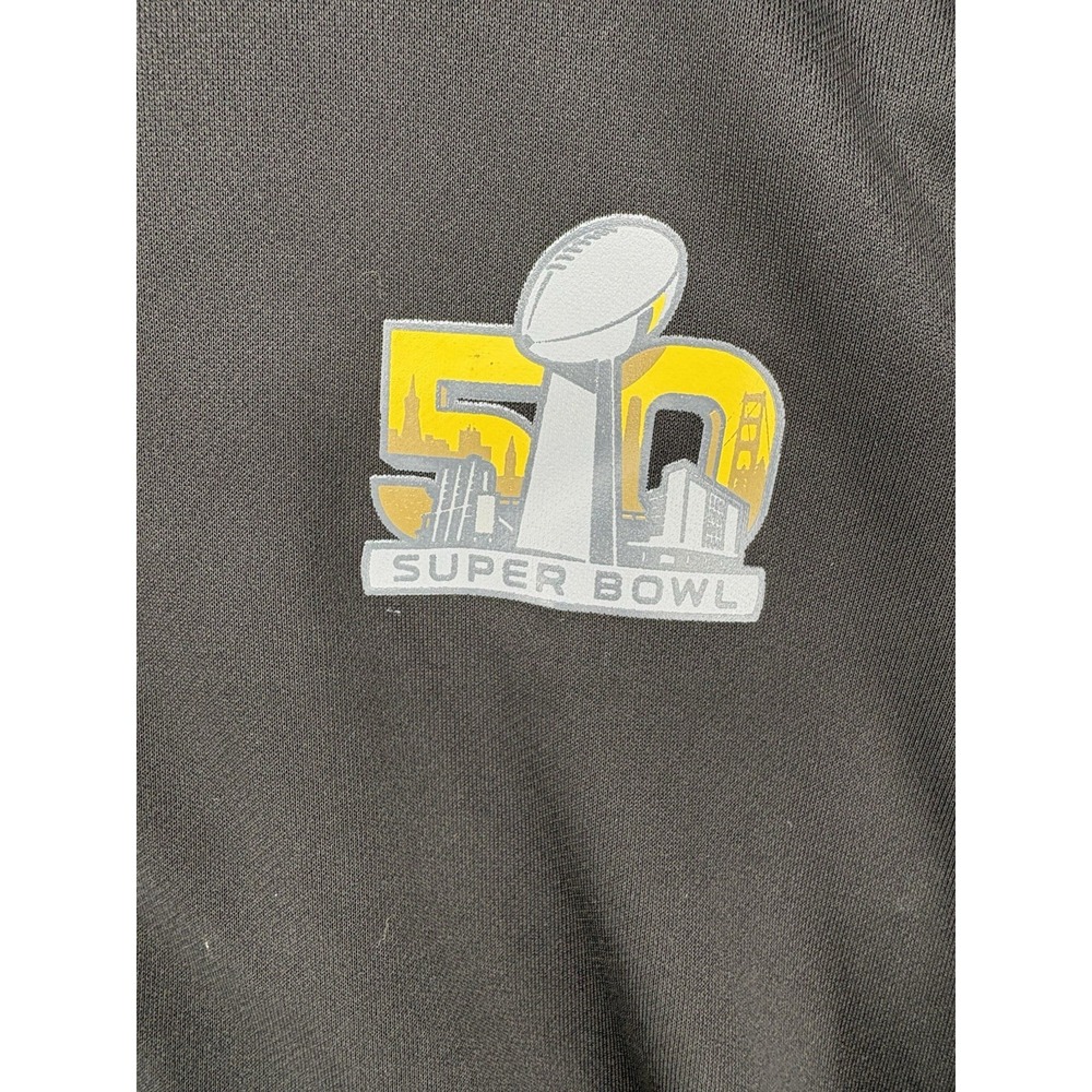 Majestic Super Bowl 50 NFL Long Sleeve Quarter Zip Pullover Shirt Men's 2XLT - Picture 4 of 14